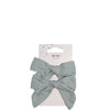Alligator Clips Bow Green (2) (R)